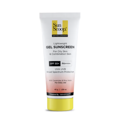 SunScoop Ceramide & Rice Water Gel Sunscreen SPF 50+ PA++++ (45g)