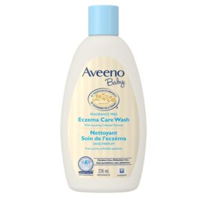 Aveeno Baby Eczema Care Wash for cleanses & soothes eczema prone skin, Colloidal Oatmeal - Fragrance Free- CANADA