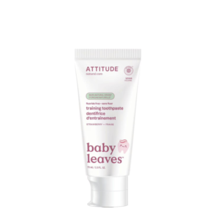 ATTITUDE baby leaves, Training Toothpaste, Fluoride Free, Strawberry, 75 mL- CANADA