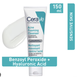 CeraVe Acne Foaming Cleanser with 4% Benzoyl Peroxide & Niacinamide, Remove Excess Oil & Dirt  - CANADA