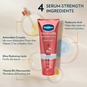 Vaseline Pro VitaB3 Serum Burst Lotion Supple Soft - 10x Antioxidant Power of Vitamin C - Canada