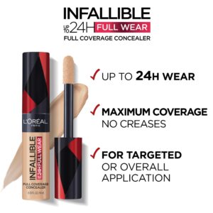 Loreal Paris Infallible Full Wear Liquid Concealer, Waterproof Up To 24H Full Coverage