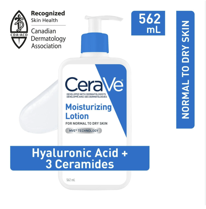 CeraVe Moisturizing Lotion, Body Lotion, Face Moisturizer, and Hand Cream for Women & Men 562ml- Canada