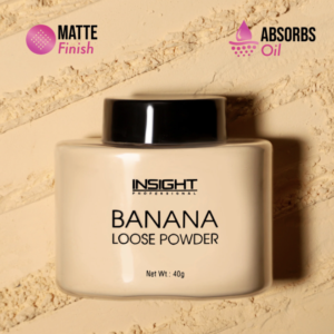 INSIGHT Banana Loose Powder|Long Lasting Coverage|Reduces Shine| Oil-Absorbing Finish| For All Skin Types - 40 g