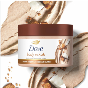 Dove Scrub Brown Sugar & Coconut Butter For Silky Smooth Skin Body Scrub Exfoliates & Restores Skin's Natural Nutrients
