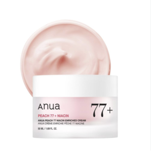 Anua Peach Niacinamide Cream, Face Moisturizer for Dry Skin with Vitamin B12, Collagen, Ceramide, Panthenol, Korean Skin Care for Glass Skin
