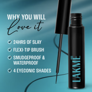 Lakme 9 To 5 Eyeconic Liquid Eyeliner Smudgeproof, Waterproof, Lasts Upto 24 Hrs, Black
