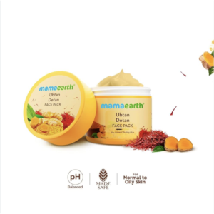 Mamaearth Ubtan Detan Face Pack Reduces Tan, Adds Glow, with Saffron & Turmeric for Radiant Skin