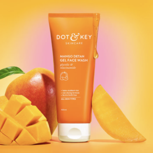 Dot & Key Mango Detan Gel Face Wash | Gently Cleanses Skin From Dirt & Oil | Fades Stubborn Tan | For All Skin Types | 100ml