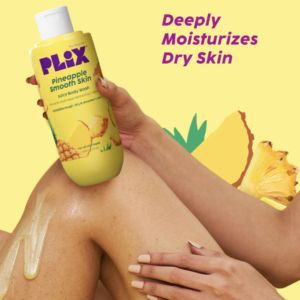 Plix Pineapple 5% Lactic Acid Body Wash Exfoliates Dry, Rough & Strawberry Skin With Deep Cleansing (236ml)
