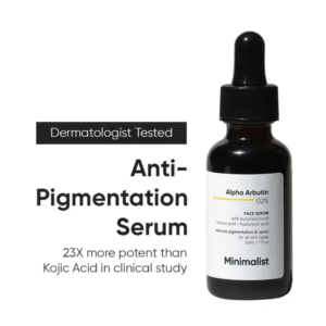 Minimalist 2% Alpha Arbutin Face Serum With Butylresorcinol & Ferulic Acid For Hyperpigmentation (30ml)
