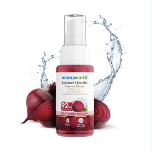 Mamaearth Beetroot Hydraful Essence Face Serum | Helps Give Natural Pink Glow & Long Lasting Hydration with Hyaluronic Acid | Keeps Skin Soft & Supple | 1.69 Fl Oz/50ml
