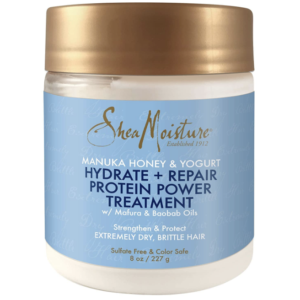 SheaMoisture Hair Mask - Manuka Honey & Yogurt, Hydrate + Repair Protein Power Treatment, Hair Treatment for Dry, Damaged Hair Care with Organic Shea Butter & Castor Oil for Hair