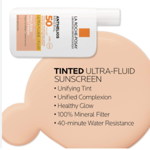 La Roche-Posay Mineral Sunscreen, Anthelios Tinted Mineral Face Ultra-Fluid SPF 50 Lotion & Mineral Body SPF 50 Lotion with UVA-UVB Sun Protection, Titanium Dioxide, Fragrance Free & Water Re