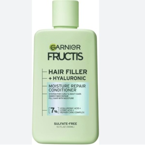 Garnier Fructis Hair Filler Moisture Repair Conditioner, Sulfate Free Conditioner for Curly, Wavy Hair with Hyaluronic Acid,