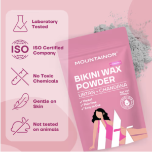 Mountainor Bikini Wax Powder Women Painless Hair Remover and No Harmful Chemicals (100g)