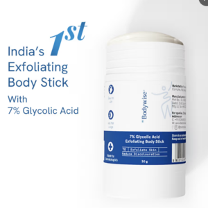 Be Bodywise 7% Glycolic Acid Stick Face & Body Exfoliation For Smooth, Clear & Even Skin (30g)