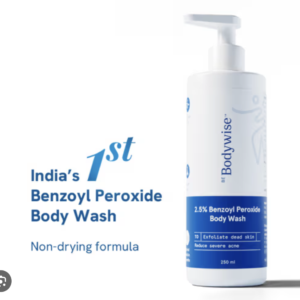 Be Bodywise 2.5% Benzoyl Peroxide Body Wash Treats Stubborn Back Acne (250ml)