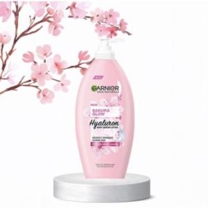 Garnier Sakura Glow Pinkish Hyaluron Serum Milk UV Body Lotion Skin Care - 400 ml