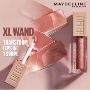 Maybelline New York Lifter Gloss - Petal, Tinted Lip Gloss With Hyaluronic Acid, Long-lasting