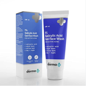 The Derma Co 1% Salicylic Acid Gel Face Wash for Acne | Deeply Cleanses & Exfoliates | Helps Reduce Acne & Controls Oil Production | 3.38 Fl Oz/100ml