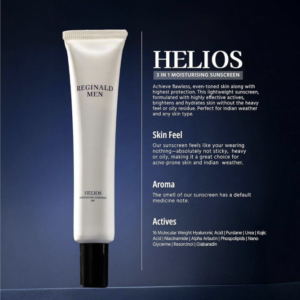 Reginald Men Sunscreen SPF 50 PA++++ | Brightening & Moisturizing | UVA & UVB Protection | Lightweight & Non-Greasy Formula | Broad Spectrum Sun Defense