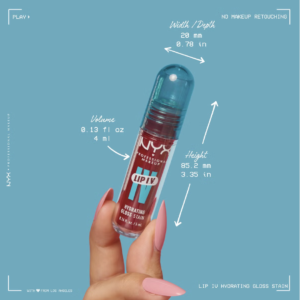 Get a glass-like glaze or softer lip stain with the NYX Professional Makeup Lip IV Hydrating Gloss Stain. Trending on TikTok for all the right reasons, this hydrating gloss-tint hybrid splash