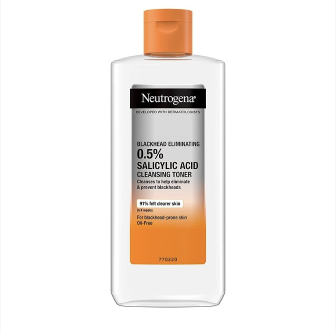 Neutrogena Blackhead Eliminating Cleansing Toner – 0.5% Salicylic Acid for Clearer Skin
