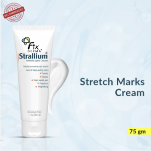 fixderma Strallium Stretch Mark Cream, Removes Pregnancy stretch marks, Scar removal and Moisturizing Cream, Stretch mark remover for Stomach, thighs & all body parts- 75g