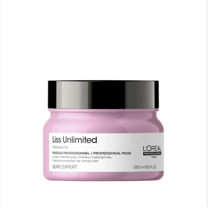 Loreal Professionnel Liss Unlimited Mask for Frizzy & Unruly Hair - 250ml | Intensive Smoothing Mask for Frizz-Control | Enriched with Pro-Keratin | Increases Softness & Shine - India