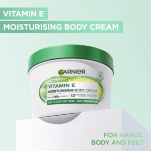 Garnier Vitamin E Moisturising Body Cream with Avocado 380ML- CANADA