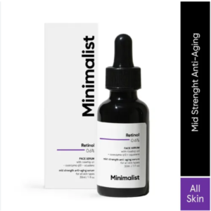 Minimalist Retinol 0.6% for Anti-Aging | Mid-Strength Anti Aging Face Serum | Reduces Fine Lines & Wrinkles | Medium Strength Retinol Formula For Men & Women, 30 ml 1 Ounce