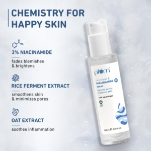 Plum 3% Niacinamide Toner With Rice Water, For Pores & Blemishes, Normal To Oily Skin Type