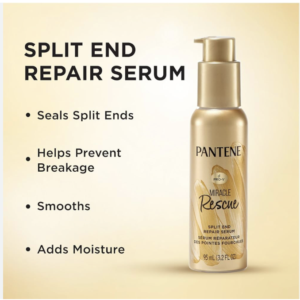 Pantene Hair Serum, Split Ends Hair Treatment, Hair Serum for Frizzy and Damaged Hair, Miracle Rescue 95ml