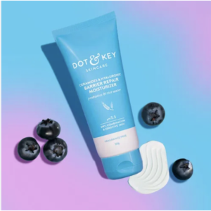 Dot & Key Ceramides & Hyaluronic Skin Barrier Repair + Face Cream with Probiotics & Rice Water | Fragrance Free Face Moisturizer for Dry & Sensitive Skin, 100g