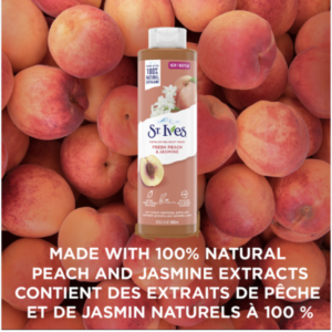 St.Ives Fresh Peach & Jasmine Body Wash (650ml)- CANADA