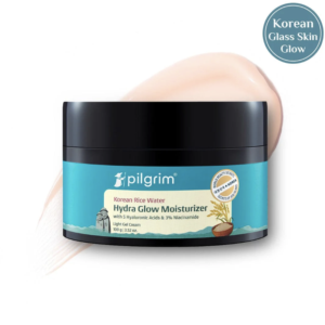 Pilgrim Korean Rice Water Hydra Glow Moisturizer | Lightweight Gel Cream with 5 Hyaluronic Acids & 3% Niacinamide | 3.52 Oz (100g)