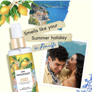 Nykaa Wanderlust Summer in Amalfi Body & Hair Fine Fragrance I | Perfume Mist for Women – 200 ml I Mandarin and Basil Perfume| | Long–Lasting, Travel‐Friendly, Vegan,Paraben‐Free, IFRA Certif
