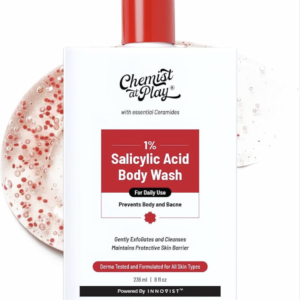 Chemist at Play 1% Salicylic Acid Body Wash | Paraben & SLS Free | Gentle Exfoliating Shower Gel | Prevents Body Acne, Bumpy Skin & Deep Cleanses Skin | For Men & Women | 7.9 Fl oz
