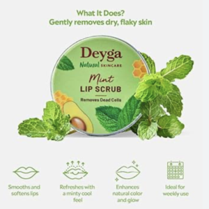 Deyga Mint Lip Scrub (16 Grm) Exfoliates I Reduces Dryness
