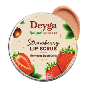 Deyga Strawberry Lip Scrub (16 g) | Gently Exfoliates | Reduces Dryness | Deep Nourishment | Soft, Smooth Lips | Irresistible Fragrance