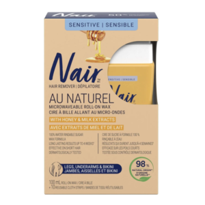 Nair Au Naturel Roll-On Sugar Wax for Dry & Sensitive Skin with Milk and Honey, 100ml