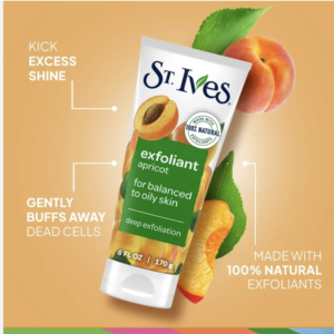 St. Ives Fresh Skin Exfoliating Face Scrub, Apricot Facial Exfoliator 170g