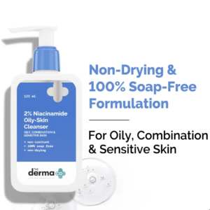 The Derma co. 2% Niacinamide Oily Skin Cleanser with Niacinamide & Cica Extract | Face Wash for Sensitive, Oily & Combination Skin 125 ml