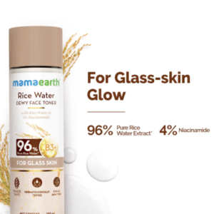 Mamaearth Rice Water Dewy Face Toner with 4% Niacinamide for Glass Skin and All Skin Types (150ml)