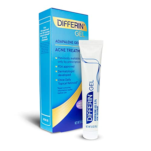 Differin Acne Treatment Gel, Acne Spot Treatment for Face with Adapalene, 15g)