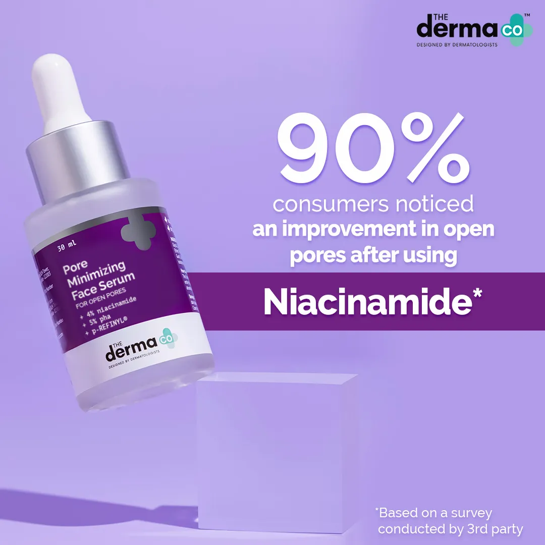 The Derma Co Pore Minimizing Face Serum with 4% Niacinamide, 5% PHA and p-REFINYL (30 ml) - India
