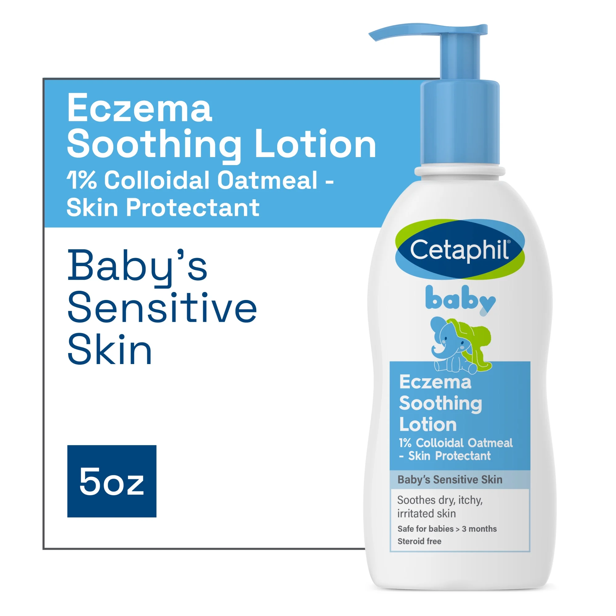 Cetaphil Baby Eczema Calming Moisturizer, With Colloidal Oats, Ceramides, Shea Butter and Filaggrin - For Dry Itchy Skin, Paediatrician Recommended, 295ml - CANADA