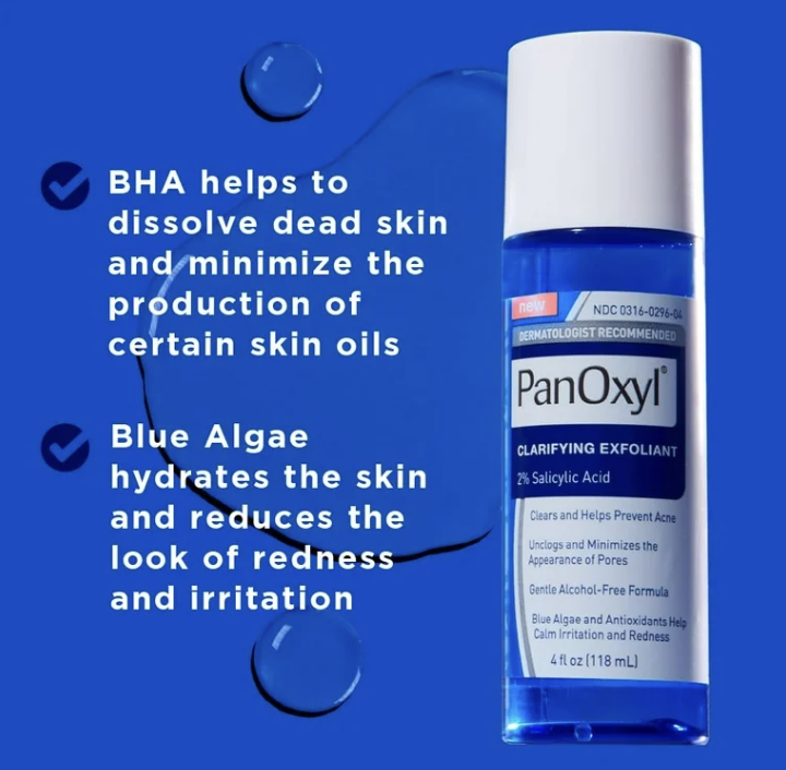 PanOxyl Clarifying Exfoliant with 2% Salicylic Acid, BHA Liquid Exfoliant - CANADA