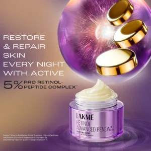 Lakme LAKME RETINOL ADVANCED RENEWAL NIGHT GEL CREME PRO-RETINOL PEPTIDE COMPLEX, 50G - India